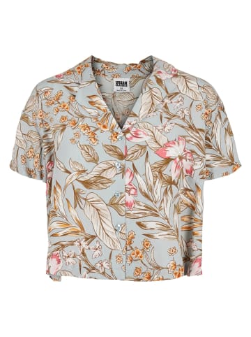 Urban Classics Urban Classics T-Shirts in lightblue hibiscus