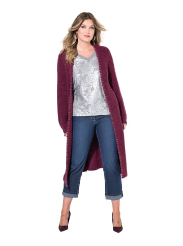 MIAMODA Strickjacke in purpur