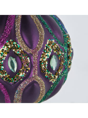 Butlers Weihnachtskugel HANG ON Jolly & Bright in Violett