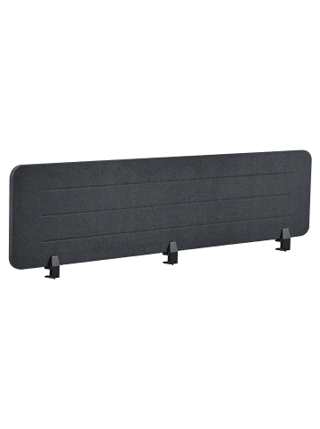 Beliani Schreibtischtrennwand ZIGGY in Grau - (W) 180 x (H) 40 x (L) 2 cm