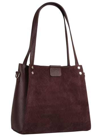 Forty degrees Shopper echt Leder in bordeaux