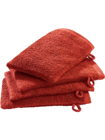 Erwin Müller Waschhandschuh 4er-Pack Ludwigsburg in terra