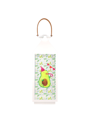 Mr. & Mrs. Panda Outdoor Laterne Avocado Geburtstag ohne Spruch in Transparent