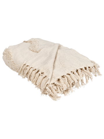 Beliani Kuscheldecke KHARI in Beige - (W) 150 x (H) 1 x (L) 200 cm