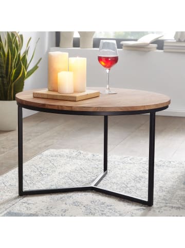 KADIMA DESIGN Couchtisch | Akazie/Metall, 60x60x38cm, Premium