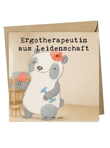 Mr. & Mrs. Panda Deluxe Karte Ergotherapeutin Leidenschaft Desig... in Weiß