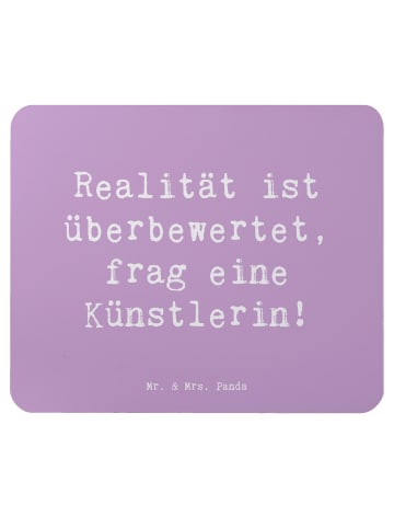 Mr. & Mrs. Panda Mauspad Spruch Künstlerin Traum mit Spruch in Lavendeltraum