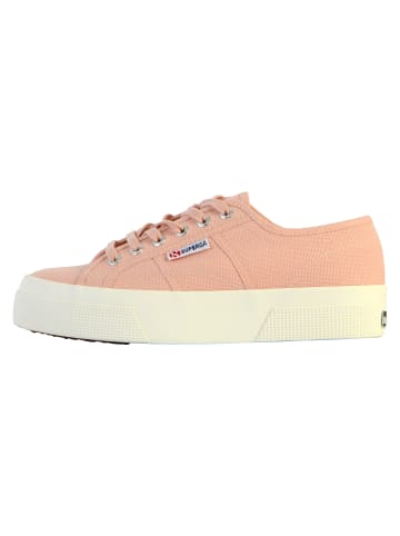Superga Niedrige Sneaker mit Schnürung und Plateau-Sohle Rose