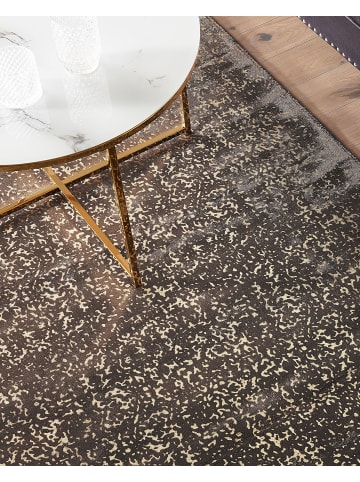 Beliani Kurzflor ESEL in Grau/Gold - (W) 140 x (H) 1.2 x (L) 200 cm