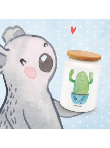 Mr. & Mrs. Panda Kaffeedose Kaktus Happy ohne Spruch in Weiß