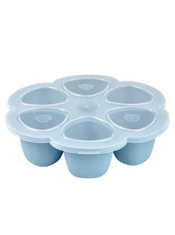 Beaba Silikon-Gefrierform Multiportions Blume in blau