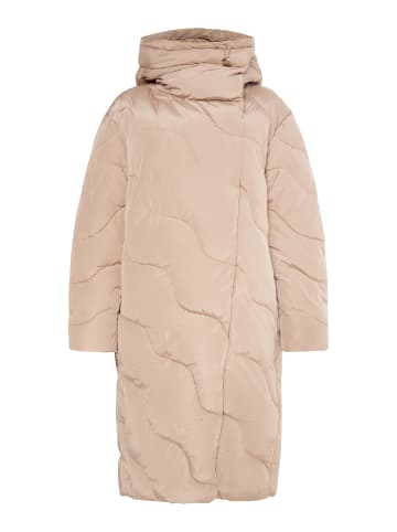 Usha Damen Langer Steppmantel in Beige