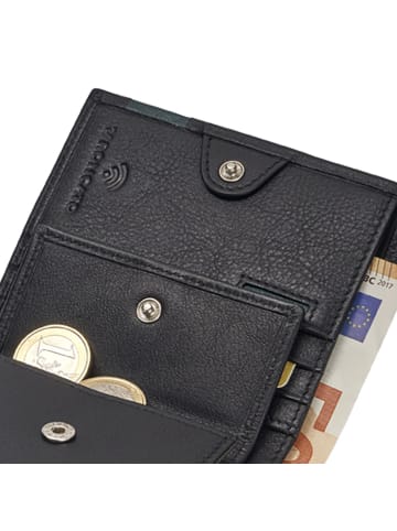 Roncato Monaco Geldbörse Leder 9 cm in nero