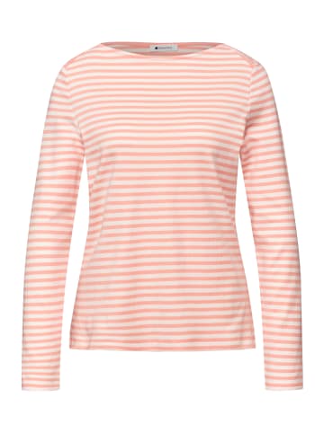 Street One Langarmshirt in aprikot weiß