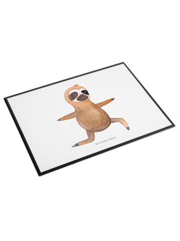 Mr. & Mrs. Panda schreibtischunterlage Faultier Yoga ohne Spruch in Weiß