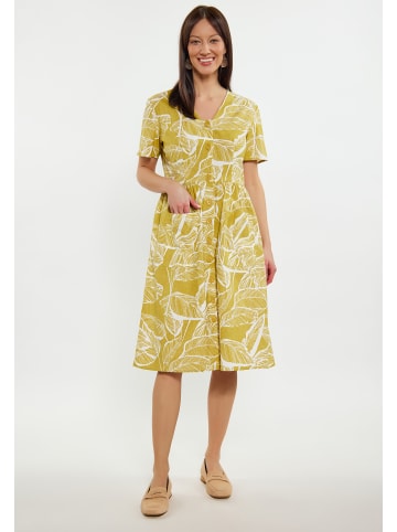 Usha Damen Kleid in Gelb Wollweiss