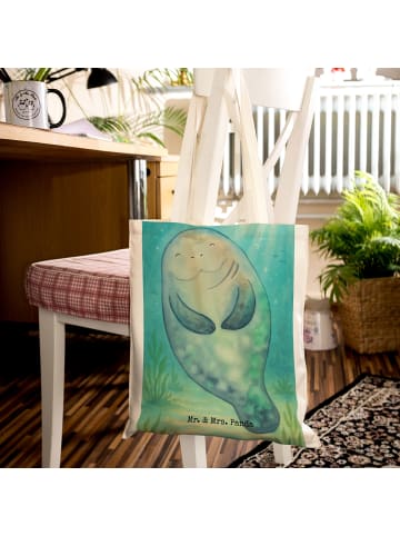 Mr. & Mrs. Panda canvas tasche Seekuh Happy Design ohne Spruch in Weiß