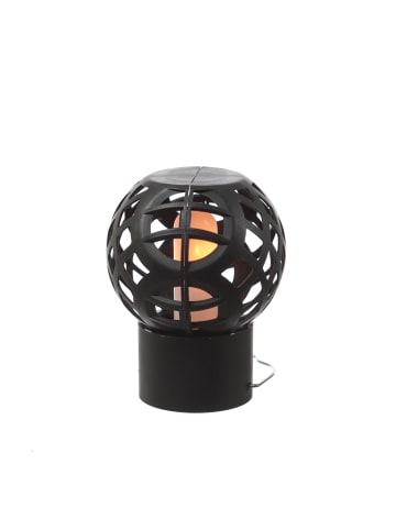 MARELIDA LED Solar Hängeleuchte Feuerball Kugelleuchte Flammeneffekt H: 9cm in schwarz