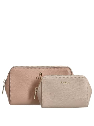 Furla Camelia M - Beautycase Set 2tlg. 16 cm (nero+greige) in cipria+ballerina i