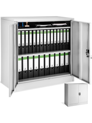 tectake Büroschrank mit 3 Böden, abschließbar, 90x40x90 cm