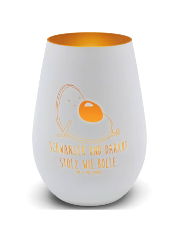 Mr. & Mrs. Panda Kerzenständer Avocado Schwangerschaft mit Spruch in Weiß