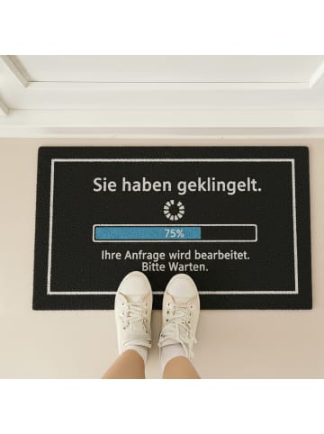 relaxdays Fußmatte "Sie haben geklingelt" in Schwarz - 40 x 60 cm