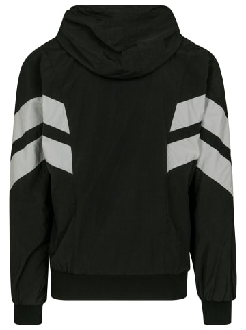 Urban Classics Urban Classics Herren Crinkle Panel Track Jacket in blk/wht