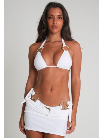 Moda Minx Minirock Irregular Hoop Short Skirt in White
