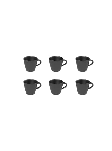 Villeroy & Boch 6er Set Espressotasse Manufacture Rock 60 ml in schwarz