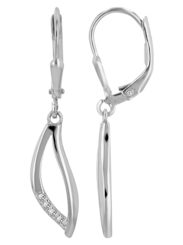 Adeliás Damen Ohrhänger aus 925 Silber mit Zirkonia in silber