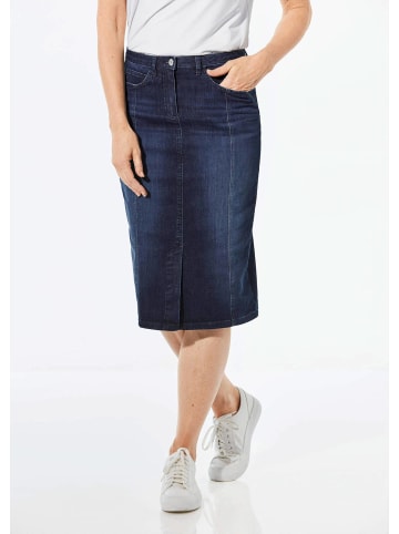 GOLDNER Kurzgröße:  Jeansrock Jeansrock im 5-Pocket-Stil in marine