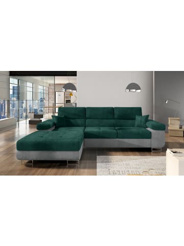 MF Design Amanda Recamiere Links in Smaragd -  (L) 203 x (B) 289 x (H) 85 cm
