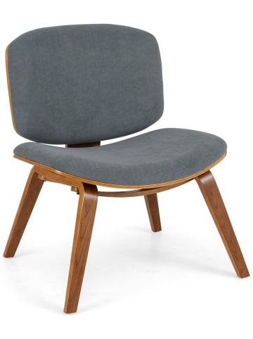 COSTWAY Moderner Akzentstuhl in Anthrazit