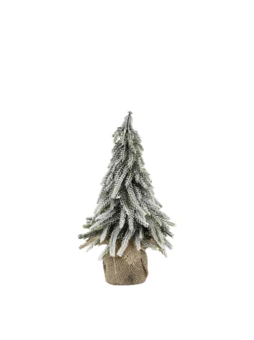 Chic Antique Fleur künstlicher Tannenbaum mit Schnee in grün