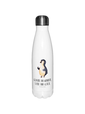 Mr. & Mrs. Panda Thermoflasche Pinguin Marienkäfer mit Spruch in Weiß