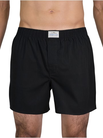 Lakeford & Sons Web Boxershorts 3-Pack 'Uni Dyed' in Schwarz