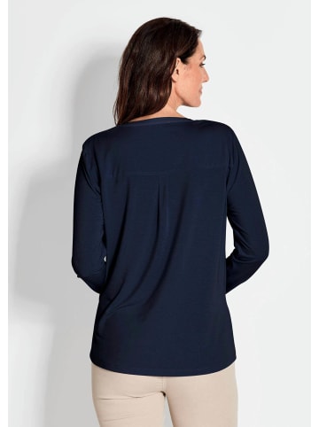 GOLDNER Kurzgröße:  Blusenshirt in marine