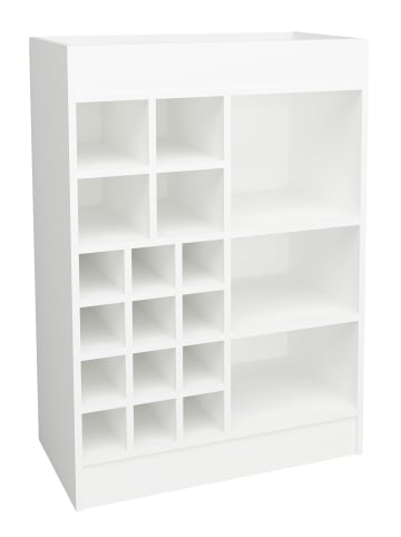 VCM  Küchenschrank Kommode Flaschen Weinregal Esilo in Weiß