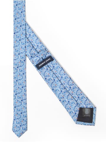 Andrew James Krawatte in mocca hellblau - 0002