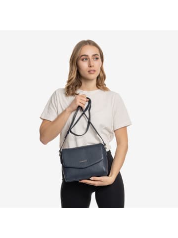 Lazarotti Bologna Leather Umhängetasche Leder 22 cm in navy