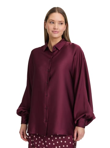Vera Mont Satin-Bluse mit Kragen in Deep Dahlia