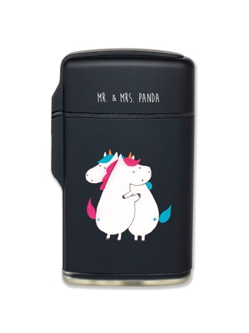 Mr. & Mrs. Panda Feuerzeug Einhörner Umarmen ohne Spruch in Schwarz