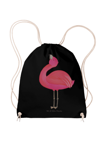 Mr. & Mrs. Panda Gym Bag Flamingo Stolz ohne Spruch in Schwarz