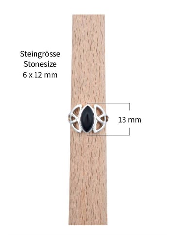 mantraroma 925er Silber - Ringe mit Onyx