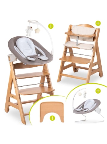 Hauck Beta Plus Natural 5-tlg. Newborn Set - Hochstuhl + in beige,braun