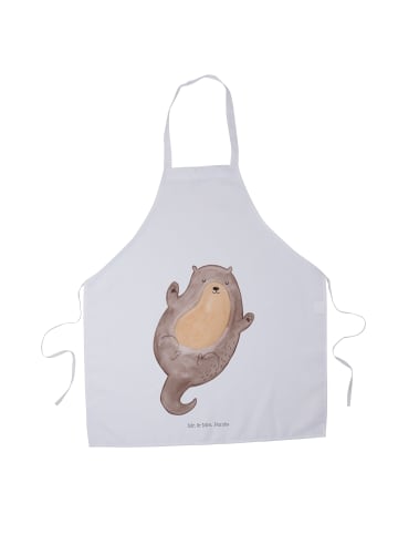 Mr. & Mrs. Panda Schürze Otter Umarmen ohne Spruch in Weiß