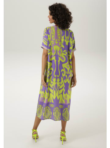 Aniston CASUAL Blusenkleid in lavendel-apfelgrün-flieder