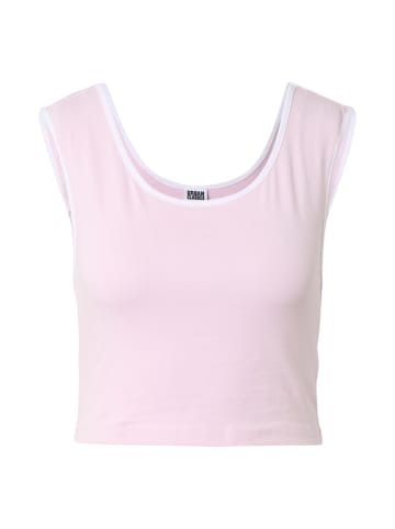 Urban Classics Cropped Tee in blushedrose/white+white/black