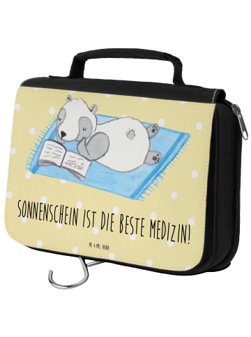 Mr. & Mrs. Panda Toilettentasche Sommer Sonnenschein mit Spruch in Gelb Pastell
