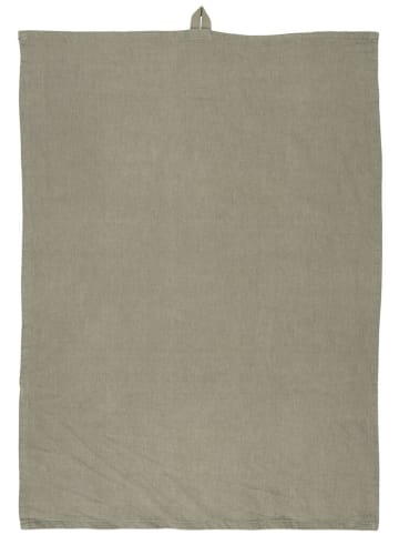 IB Laursen Geschirrtuch Freja aus Leinen und Baumwolle in soil